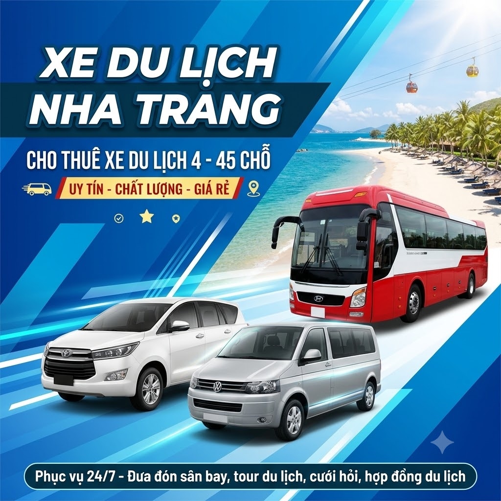 Dàn Xe Du Lịch Đời Mới Phục Vụ 24/7